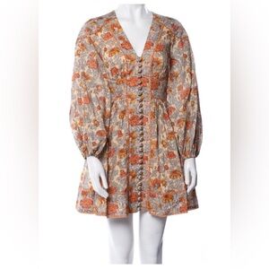 Zimmermann Long Sleeve Mini Dress